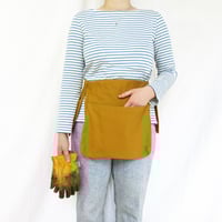 Image 2 of NEW! Garden Pouch Apron with Pockets for Secateurs & Phone. Gift for Gardeners. No26:2 Ochre Yellow