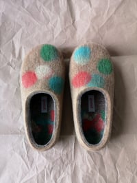 Image 1 of SPOT ON felted wool slippers. Unisex sixe EU37