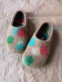 Image 2 of SPOT ON felted wool slippers. Unisex sixe EU37