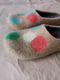 Image 3 of SPOT ON felted wool slippers. Unisex sixe EU37