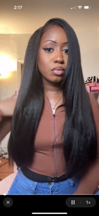 Image 1 of CurlyMe Hair Wear Go Kinky Straight Closure Wig