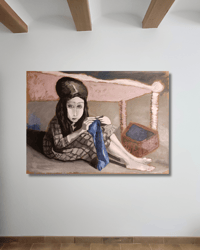 Image 1 of Niña tejiendo la media