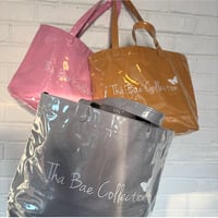 Glossy Tote (Grey,pink,brown)