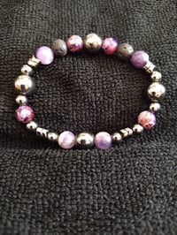Hematite and Amethyst Bracelet