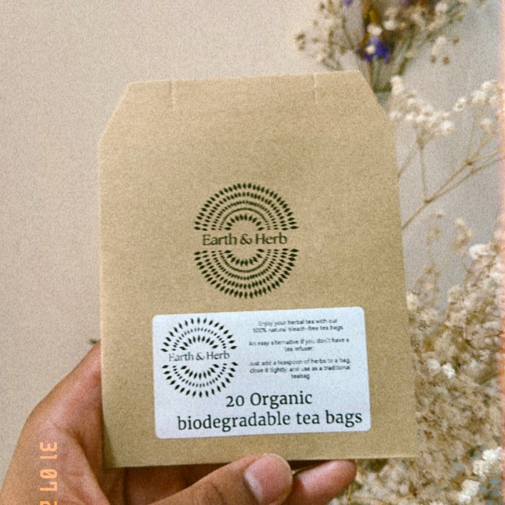 Image of 20 Organic biodegradable tea bags 