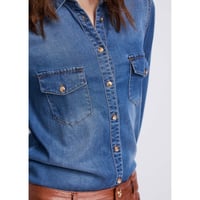 Image 3 of CAMISA VAQUERA BOTONES DORADOS 