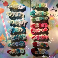 Image 1 of button hairclips 🗝️⋆｡𖦹°‧ ⚉