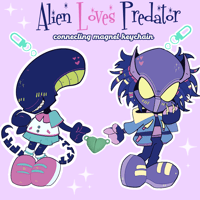Image 3 of ALIEN X PREDATOR CONNECTING KEYCHAIN