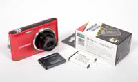 Image 1 of Samsung ST72 RED digital camera 16.2MP TESTED + battery + charger #0875