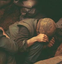 Image 19 of Vietnam M-1 Helmet & 1966 Liner Mitchell Camo Cover. 1967 Sweatband. LBJ's Hired Gun's. 