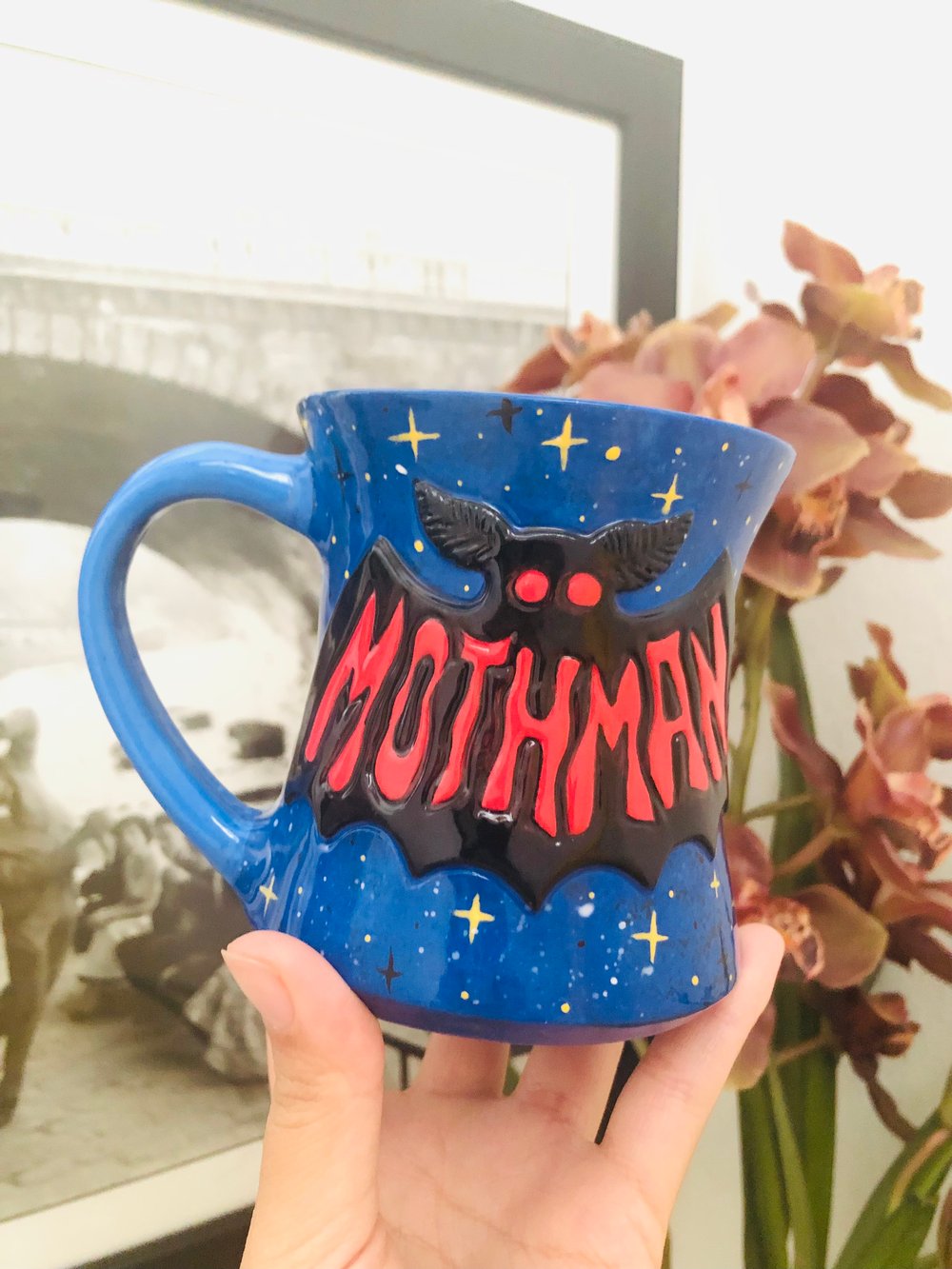 Image of Mothman mug preorders
