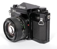 Image 3 of Canon F-1 35mm SLR Film Camera with nFD 50mm F1.4 lens #0881 TESTED *US SELLER*