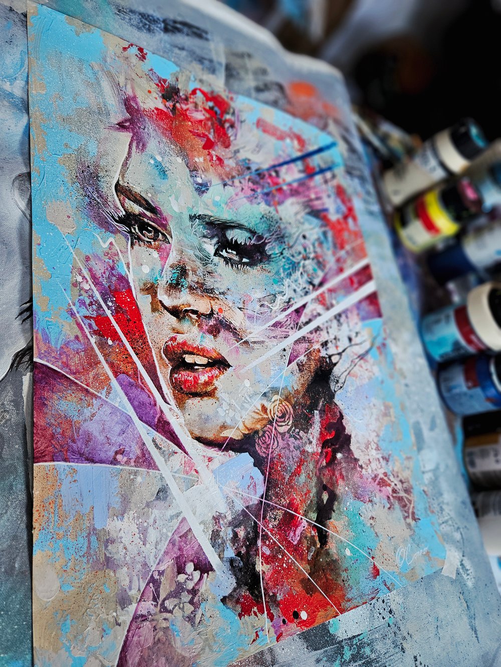 "Neoflora Reverie" 1/1 UNIQUE - Mixed Media on paper - FREE WORLDWIDE SHIPPING!!!