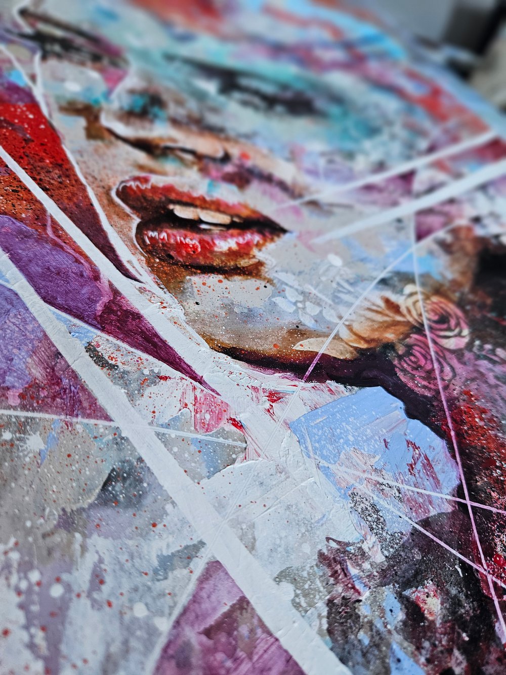 "Neoflora Reverie" 1/1 UNIQUE - Mixed Media on paper - FREE WORLDWIDE SHIPPING!!!