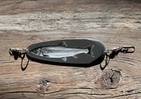 Image 1 of Custom Engraved Fishing Dodger • Personalized Fishing Lure • Stainless Steel Gift for Angler