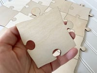 Image 1 of Extra Large 3 inch Blank Puzzle Pieces Guest Book Puzzle For Wedding / Birthday/ Anniversary