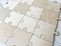 Image 3 of Extra Large 3 inch Blank Puzzle Pieces Guest Book Puzzle For Wedding / Birthday/ Anniversary