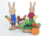 Image 3 of Rabbit's Family Farm Paint and Play Craft Kit