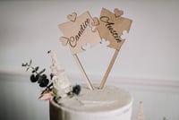 Image 5 of Custom Puzzle Piece Cake Toppers