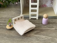 Image 4 of Rose Cottage Tiny Wood Dollhouse for Dolls