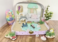 Image 2 of Mermaid Doll House Travel Dollhouse In a Suitcase