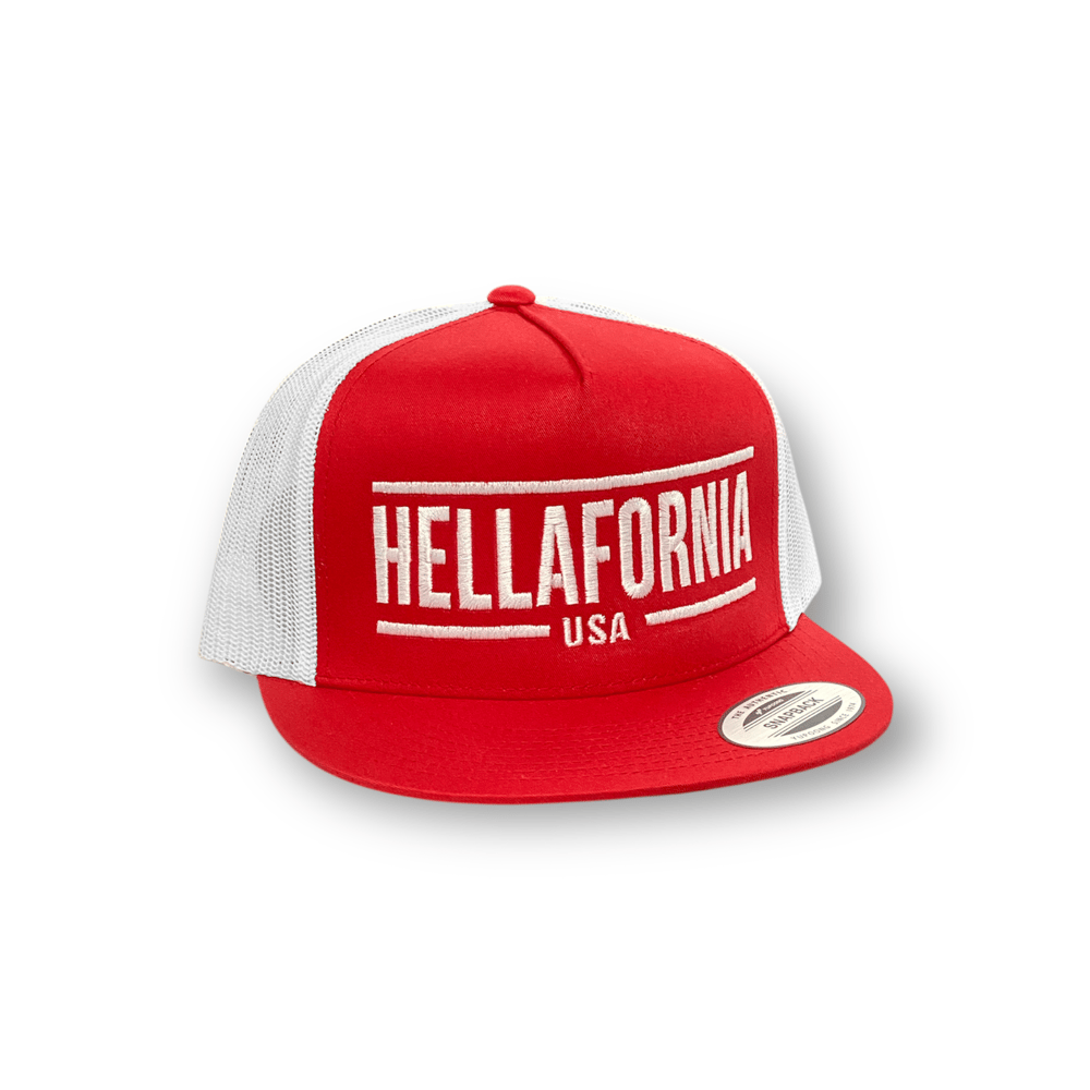 HELLAFORNIA USA TRUCKER - RED/WHITE