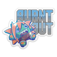 'Burnt Out' Blanka-chan Sticker