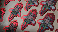 Caged Jester Metallic Sticker 