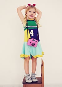 Image 5 of flowers purple floral HAPPY 4TH BIRTHDAY 4T FOUR 4 FOURTH BDAY short sleeve courtneycourtney dress