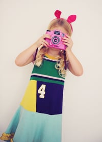 Image 7 of flowers purple floral HAPPY 4TH BIRTHDAY 4T FOUR 4 FOURTH BDAY short sleeve courtneycourtney dress