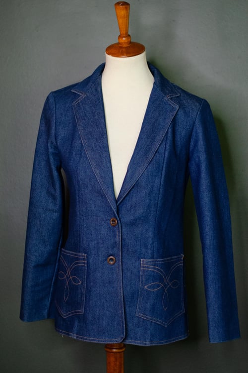 Image of Vintage Brooke Deep Denim Tailored Western Blazer