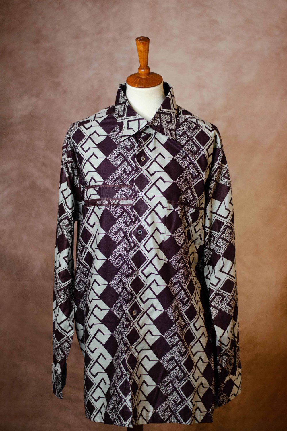 Image of Custom Ankara Lamanzia Men's Button Up Shirt