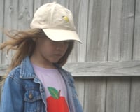 Image 1 of Children's Embroidered Cap - Lemon
