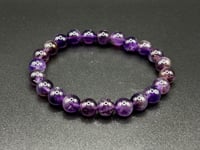 Image 1 of 8mm Amethyst Stretch Bracelet