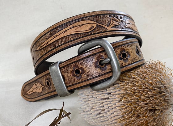Image of Eucalyptus belt- two tone #2