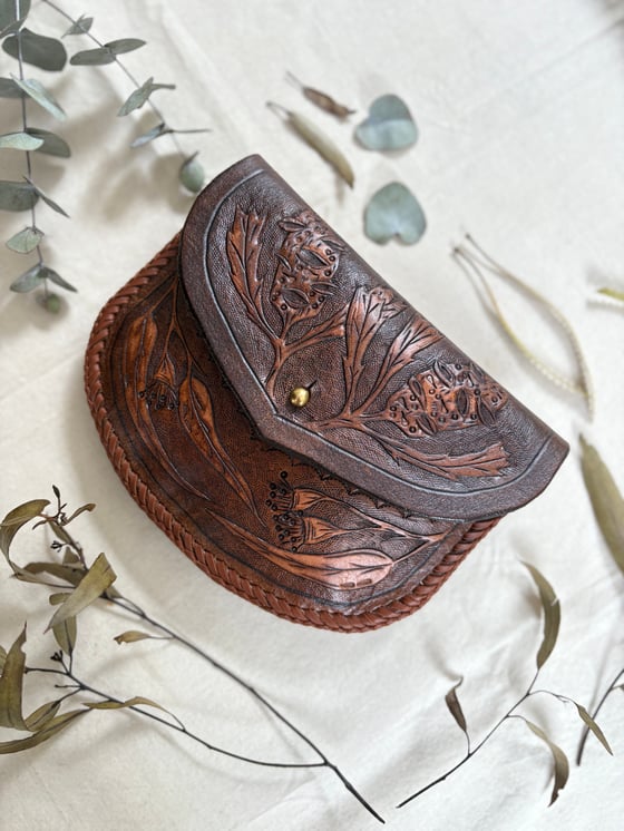 Image of Belt clutch with pocket wallet~ Banksia and Eucalyptus 