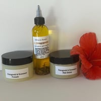 Image 1 of Fenugreek and Rosemary Bundle, Herbal Hair Growth Oil, Growth Hair Butter, Scalp Pomade,