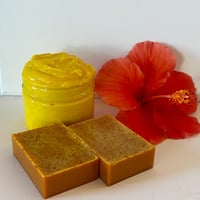 Image 3 of Turmeric Exfoliating Brightening Body Scrub with Soaps