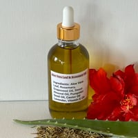 Image 2 of Aloe Vera Hair Oil Leaf and Rosemary Infused All Hair Types Haircare Scalp Beard Oil