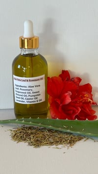 Image 3 of Aloe Vera Hair Oil Leaf and Rosemary Infused All Hair Types Haircare Scalp Beard Oil