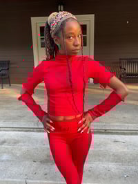 Image 3 of Lets Have Six (Red Tank Top & Sleeves).