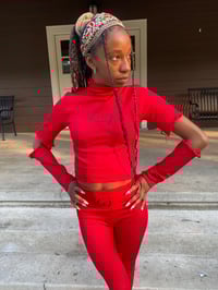 Image 4 of Lets Have Six (Red Tank Top & Sleeves).