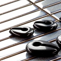 Image 2 of Obsidian Pincer Weights - Keyhole Ear Weights - Crystal - Stretched Ears - Pair - Black Obsidian