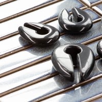 Image 3 of Obsidian Pincer Weights - Keyhole Ear Weights - Crystal - Stretched Ears - Pair - Black Obsidian