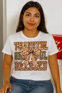 Image 1 of Thankful, Grateful, Blessed- White T-Shirt 