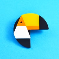 Image 4 of Geometric Toucan Brooch or Necklace