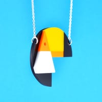Image 5 of Geometric Toucan Brooch or Necklace