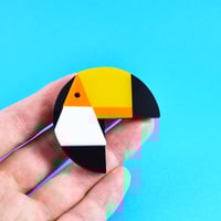 Image 6 of Geometric Toucan Brooch or Necklace