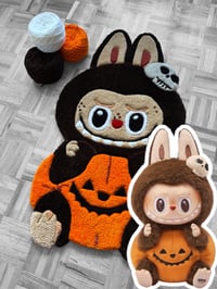 Image 3 of Sitting Pumpkin Labubu Accent Rug