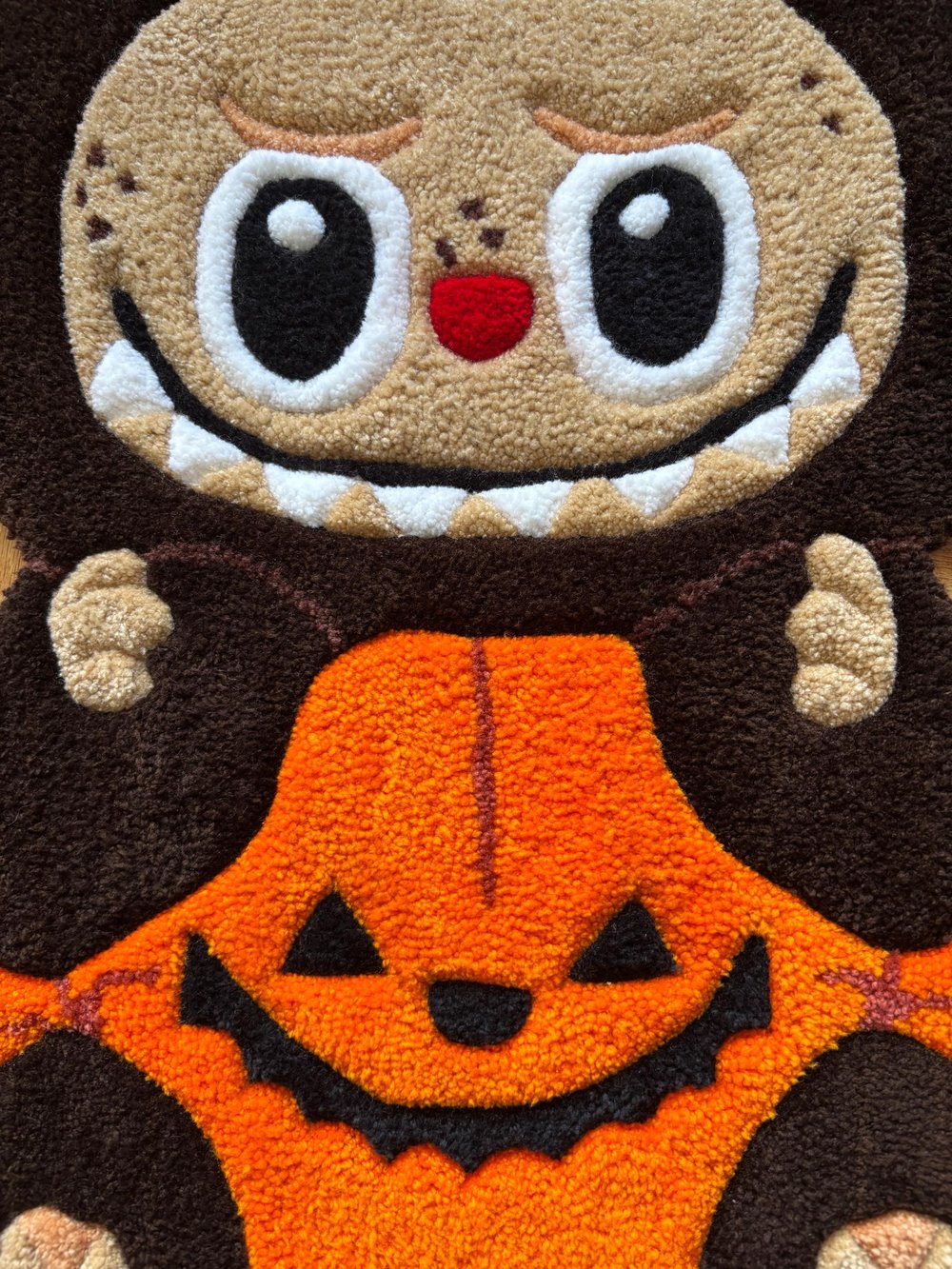 Image of Sitting Pumpkin Labubu Accent Rug